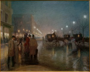 Hamburgo, Jungfernstieg ao anoitecer