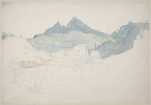 Berchtesgaden com o cume do Watzmann ao longe de Ernst Fries