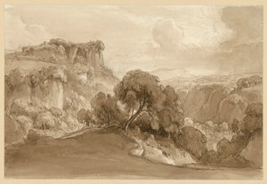Paisagem montanhosa italiana arborizada de Ernst Fries