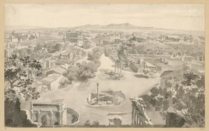 Vista geral do noroeste de Roma a partir da Torre do Capitólio