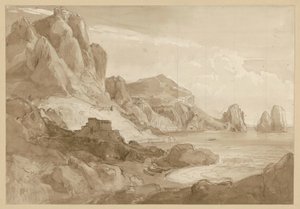 Costa sul de Capri com os Faraglioni de Ernst Fries