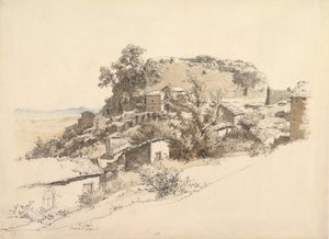 Paisagem romana perto de Rocca di Papa, 1866. de Ernst Furchtegott Mohn