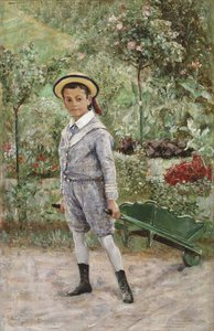 Menino com um carrinho de mão, 1880