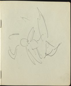 Página de Dançarinos e Artistas de um Sketchbook, c. 1911. de Ernst Ludwig Kirchner