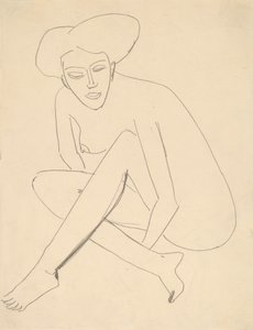 Dodô Sentado, 1910. de Ernst Ludwig Kirchner