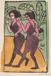 Dançarinos de passos ingleses, 1911. de Ernst Ludwig Kirchner