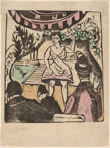 Little Variety Act com Singer. de Ernst Ludwig Kirchner