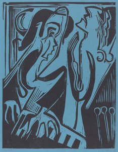 Pianista e Cantora, 1928. de Ernst Ludwig Kirchner