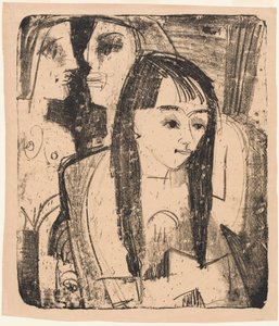 Retrato de uma menina, 1921. de Ernst Ludwig Kirchner