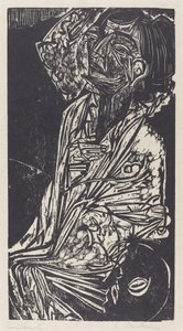 A esposa do professor Goldstein, 1916. de Ernst Ludwig Kirchner