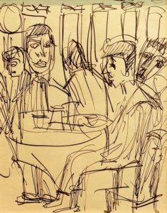 Na mesa da cafeteria de Ernst Ludwig Kirchner