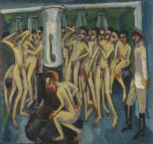 Artillerymen in the Shower de Ernst Ludwig Kirchner