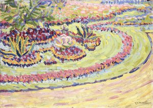 Canteiros de flores, 1906 de Ernst Ludwig Kirchner