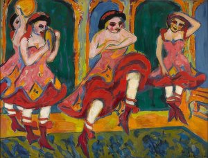 Czardastänzerinnen. 1908-20 de Ernst Ludwig Kirchner