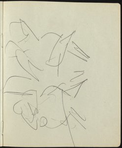 Dançarinos e Artistas (Página de um Sketchbook) de Ernst Ludwig Kirchner