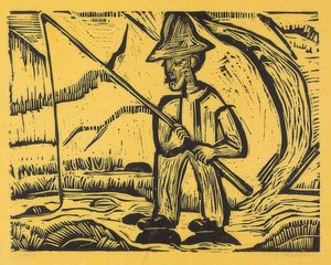 O pescador. 1923 de Ernst Ludwig Kirchner