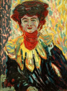 Doris com uma gravata de Ernst Ludwig Kirchner