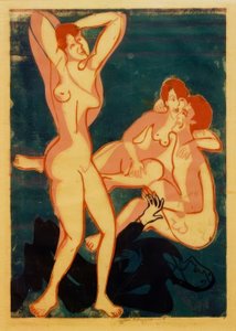 Três atos e homem mentiroso de Ernst Ludwig Kirchner