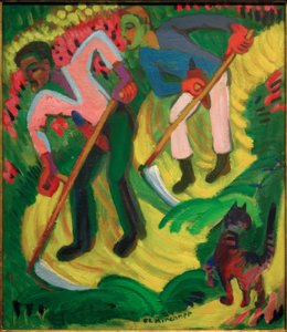ELKirchner, cortador de grama, os irmãos Müller de Ernst Ludwig Kirchner