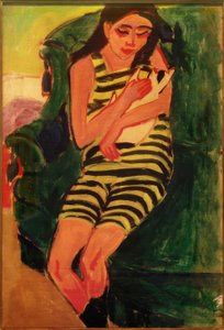 Fränzi com gato de Ernst Ludwig Kirchner