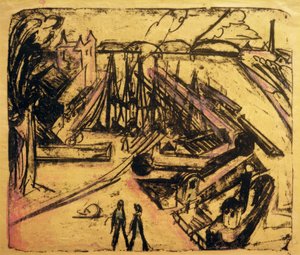Freihafen Frankfurt am Main de Ernst Ludwig Kirchner