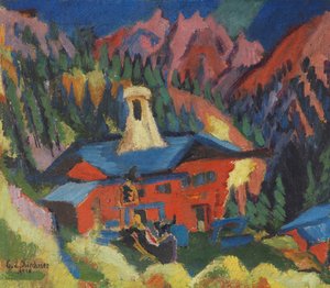 Casa no Stafelalp, 1918-1919. de Ernst Ludwig Kirchner