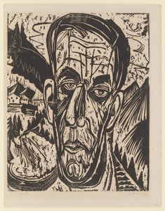 Kopf van de Velde, claro. – Van de Velde entre montanhas de Ernst Ludwig Kirchner