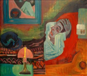 Doente à noite (o paciente) de Ernst Ludwig Kirchner