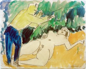 Pintor e modelo de Ernst Ludwig Kirchner
