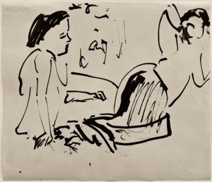 Sem título (duas mulheres sentadas) de Ernst Ludwig Kirchner