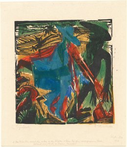 A história maravilhosa de Peter Schlemihl: o encontro de Schlemihl com sua sombra de Ernst Ludwig Kirchner