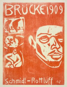 Retrato de Schmidt-Rottluff, 1909 de Ernst Ludwig Kirchner