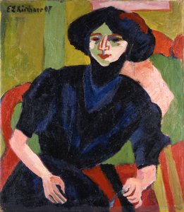 Retrato de uma mulher de Ernst Ludwig Kirchner