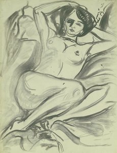Nu Reclinado (Isabella), 1906 (carvão sobre papel)