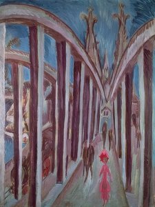 Ponte do Reno, perto de Colônia. 1914 de Ernst Ludwig Kirchner
