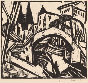 River Bank em Elisabeth (Berlim) de Ernst Ludwig Kirchner