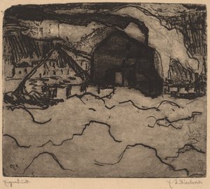 Dragas de areia no Elba de Ernst Ludwig Kirchner