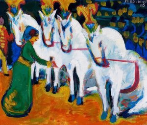 Ato de treinamento de mofo. 1908-09 de Ernst Ludwig Kirchner