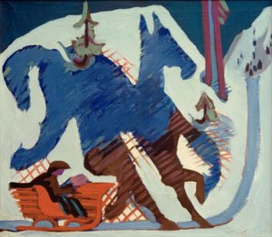 passeio de trenó de Ernst Ludwig Kirchner