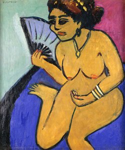 Nude sentado com ventilador; Nu sentado com Facher, 1910-11