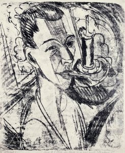 Auto-retrato com Cigarro de Ernst Ludwig Kirchner