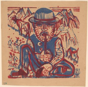 Camponês fumante de Ernst Ludwig Kirchner
