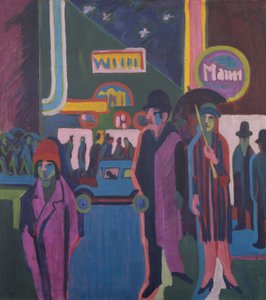 Cena de rua à noite de Ernst Ludwig Kirchner