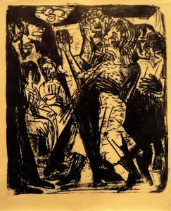 Casal de camponeses dançando de Ernst Ludwig Kirchner