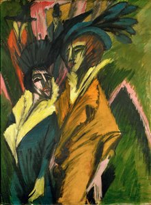 Duas mulheres (óleo sobre tela) de Ernst Ludwig Kirchner