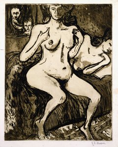 Duas Mulheres, 1907 de Ernst Ludwig Kirchner