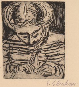 Desenho de menina de Ernst Ludwig Kirchner