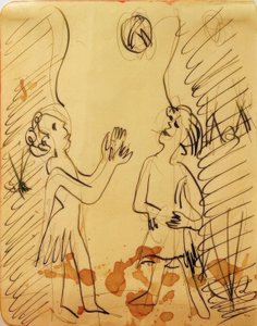 Duas garotas jogando bola de Ernst Ludwig Kirchner