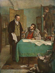 Assinando o novo contrato, 1868, c1930.