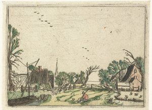 Vila Pequenas paisagens (título da série) de Esaias van de Velde